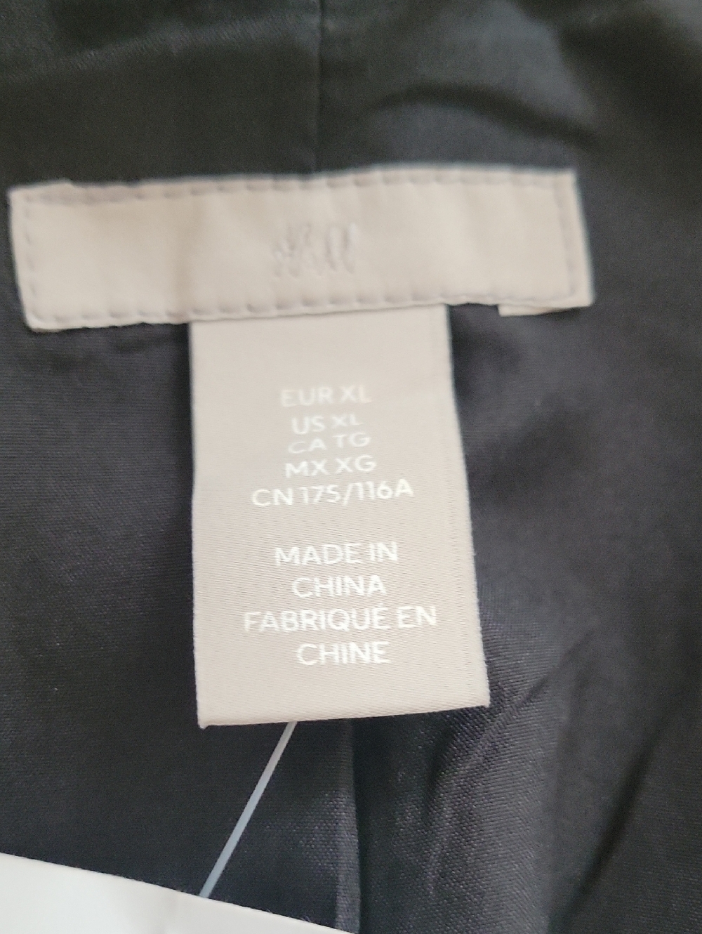 NWT H&M Black Textured-Weave Blazer Size XL - Picture 6 of 10